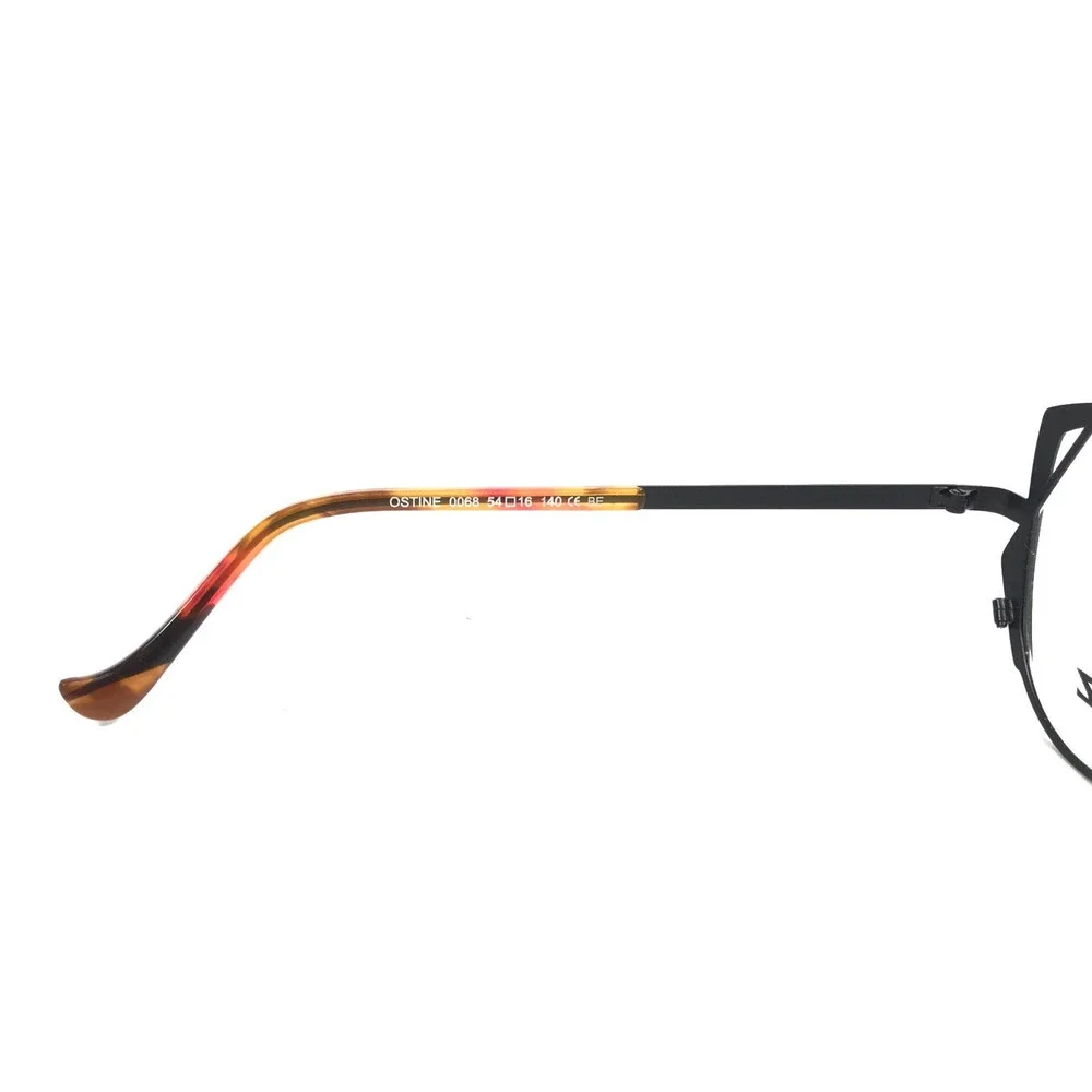 BOZ Eyeglasses Frames OSTINE 0068 Black Red Matte Cat Eye Full Rim 54-16-140